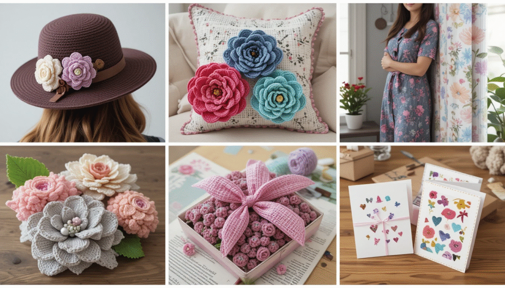 uses of crochet flowers