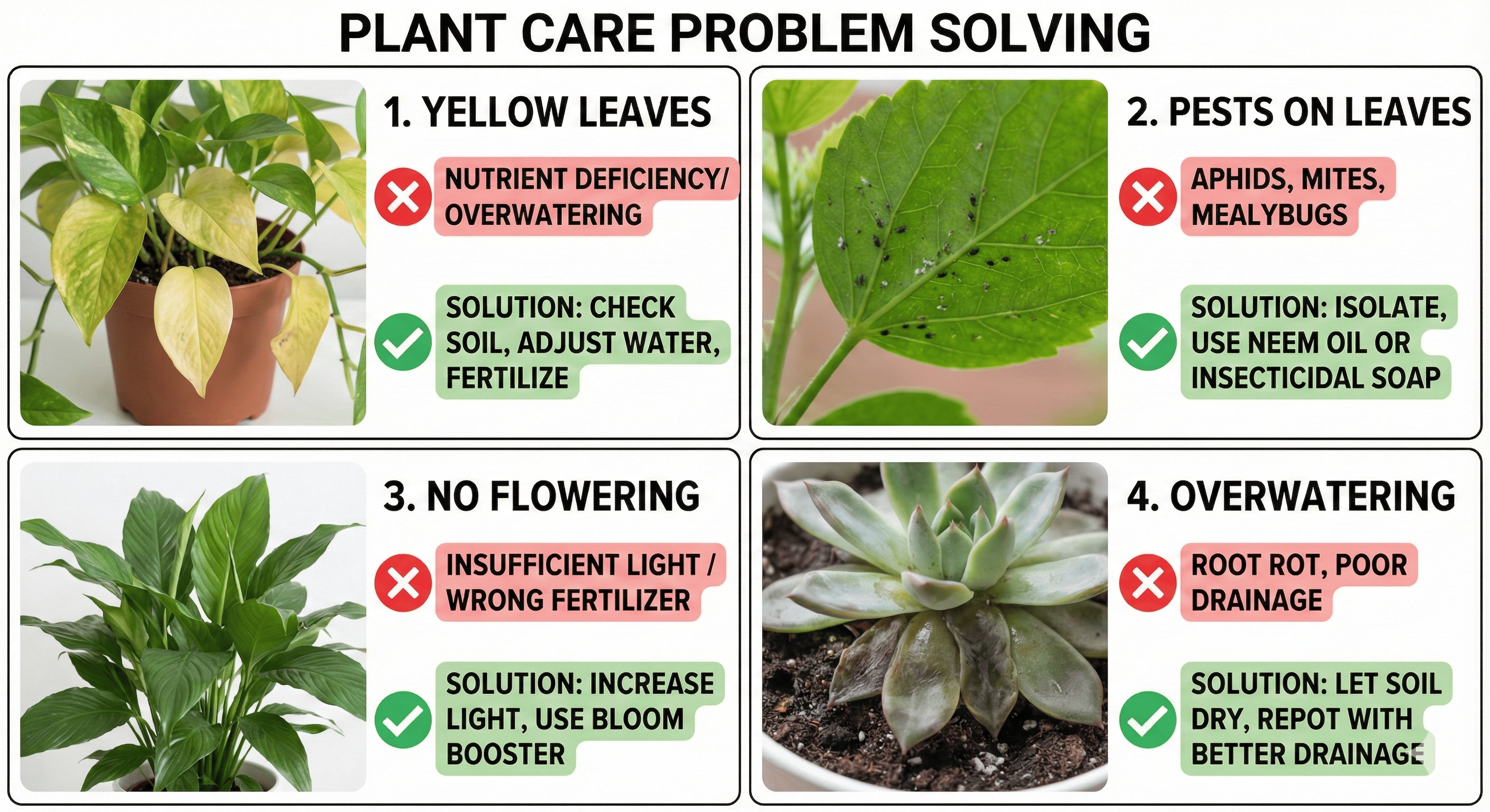 Common plant problems and solutions visual guide