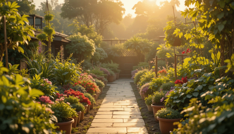 Conclusion image showing a thriving Indian terrace garden with seasonal plants